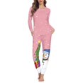 thumbnail image 2 of Conjunto de pijama de dos piezas para mujer, ropa de dormir cómoda, informal, de manga larga, para otoño e invierno, con envío directo, 2 of 4
