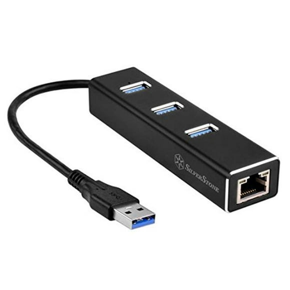 Silver Stone Technologies Adaptateur Réseau 3 Ports USB 3.1 Hub & RJ45 Gigabit