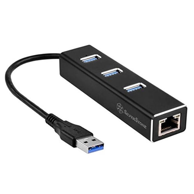 Silver Stone Technologies Adaptateur Réseau 3 Ports USB 3.1 Hub & RJ45 Gigabit