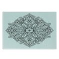 thumbnail image 3 of Mandala Cutting Board, Psychedelic Circular Element Art Lotus Theme, Decorative Tempered Glass Cutting and Serving Board, Small Size, White Charcoal Grey, by Ambesonne, 3 of 5