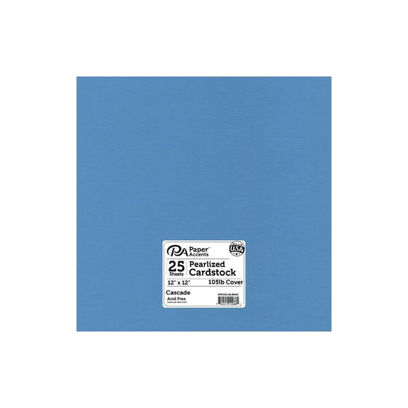 Paper Accents Cardstock 12"x 12" Pearlized 105lb Cascade 25pc