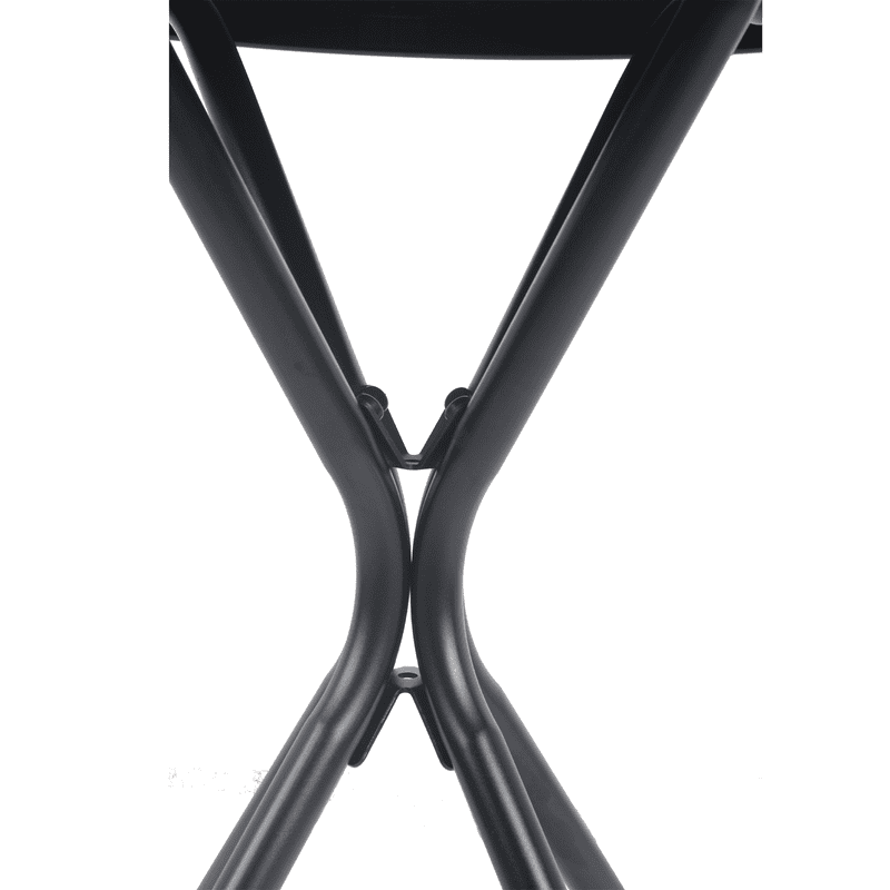 Howcool 3-Piece Outdoor Patio Chat Set, 2 Foldable Metal Chair & 1 Tempered Glass Side Table Bistro Set