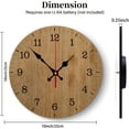 thumbnail image 2 of Weathered Blue Wooden Shabby Wood Teal Turquoise Green Painted Vintage Wall Clock Decorative for Living Room Decor Kitchen Bathroom Bedroom Office Silent Outdoor Waterproof Patio Wooden Analog Clock, 2 of 6