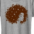 thumbnail image 3 of Instant Message - Starry Afro Woman - Women's Short Sleeve Graphic T-Shirt, 3 of 6