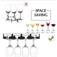 thumbnail image 2 of Estante para copas de vino Brillar debajo del gabinete 4 niveles negro, 2 of 5