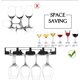 thumbnail image 2 of Estante para copas de vino, debajo del gabinete, estante para copas de vino, soporte para copas, colgador de almacenamiento de metal, organizador colgante para bar, cocina, 4 niveles, negro, 2 of 5