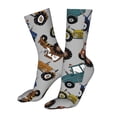 thumbnail image 5 of KLL Color Tractor Print Womens Crew Socks Athletic Middle Tube Long Socks Novelty Socks Gifts For Men, 5 of 7