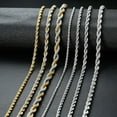 thumbnail image 6 of Stainless Steel Twisted Rope Silver Chain Necklace Men Women 2/2.5/3/4/5/7/9/mm, 6 of 6