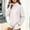 White, variant on IUYRTFE Women's Solid Color High Neck Sweatshirt Long Sleeve Casual Pullover Top with Front Pocket
