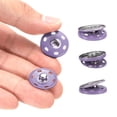 thumbnail image 6 of Uxcell 5 Set Sew-on Snap Buttons 19mm Metal Snap Fastener Buttons, Light Purple, 6 of 7