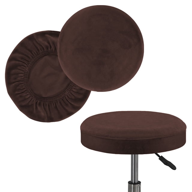 2X Stool Cover Bar Supplies Dustproof Chair Covers Fine Workmanship Handily Install Party Accessories Exquisite Brown L