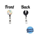 thumbnail image 3 of Balloons Colorful Watercolor Birthday Retractable Reel ID Badge Key Card Name Tag Holder with Clip, 3 of 7