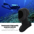 thumbnail image 3 of Keepdiving Gorro de neopreno cálido de 3MM para buceo y snorkel, accesorio para deportes acuáticos (negro L), 3 of 9