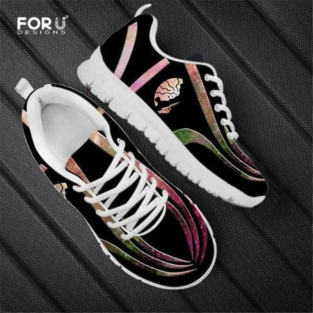 

Fashion 2021 Women Flats Shoes Zodiac 3D Virgo Design Pattern Breathable Comfortable Ladies Lace-up Casual Sneakers