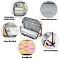 thumbnail image 4 of Standing Pencil Case with Base Large Capacity Stationery Pouch Pen Bag with Zipper for Women Men Yellow and Pink Bows, 4 of 7