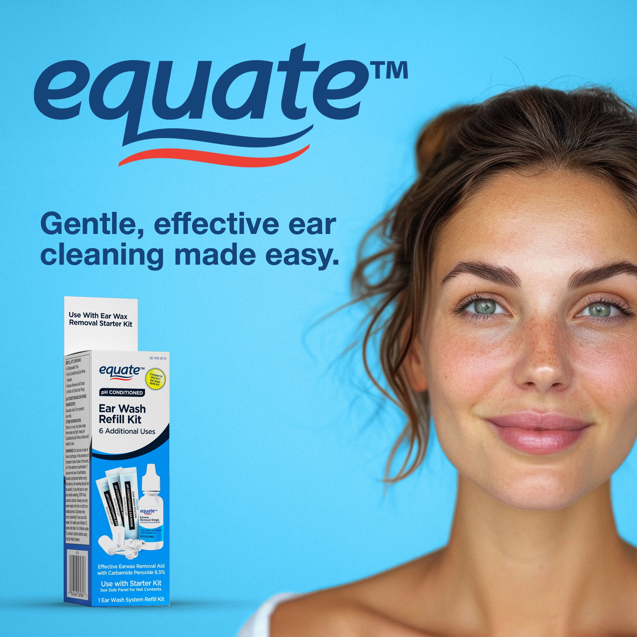 (2 pack) Equate Wax Removal Refill Kit for Wax-Rx Ear Wash System