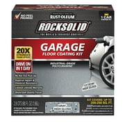 Black, Rust-Oleum RockSolid High Gloss Polycuramine Garage Floor Coating Kit-60003, 76 oz