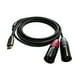 thumbnail image 5 of Cable de audio USB C a 2 XLR, convertidor de 3 pines, cable de guitarra estéreo Plug and Play, cable de micrófono para micrófonos y auriculares. 18 millones, 5 of 10