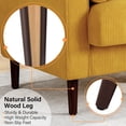 thumbnail image 6 of DREAMSIDEA Modern Upholstered Corduroy Accent Chairs Set of 2 Comfy Armchair Reading Chair with Pillows for Living Room Bedroom Reading Room,Yellow, 6 of 6