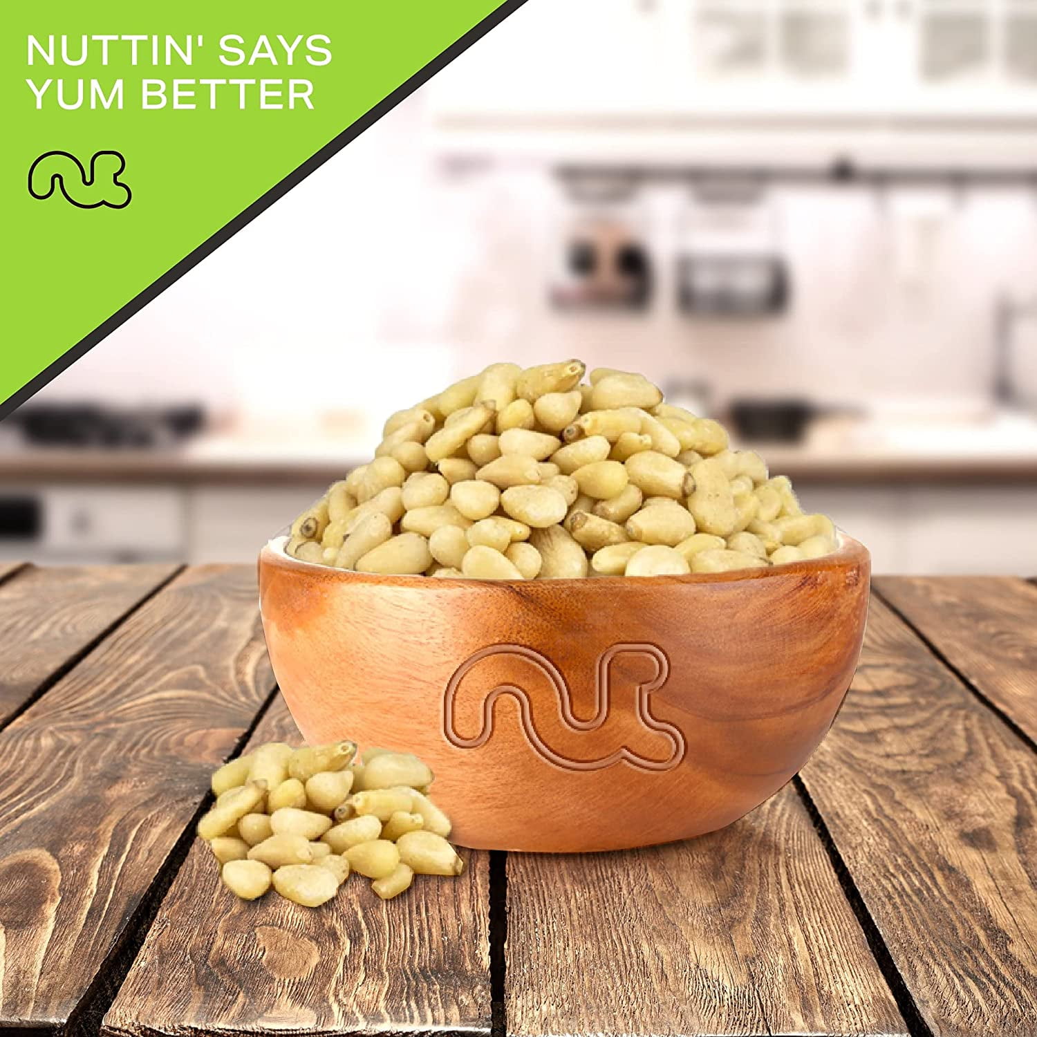 Nut Cravings Pine Nuts Raw, Kosher, Vegan, Non-GMO Pignolia Nuts, Resealable Bag (16oz - 1 lbs)