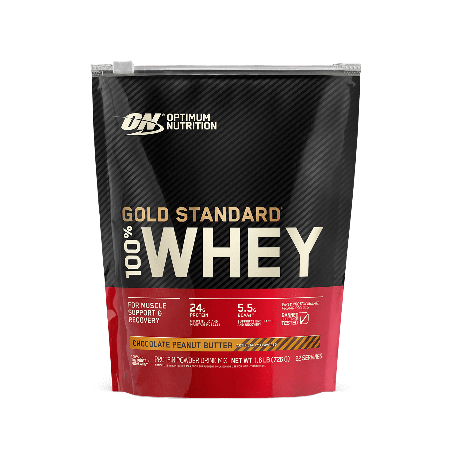 Optimum Nutrition Gold Standard 100% Whey Protein Powder, Chocolate Peanut Butter, 22 Servings