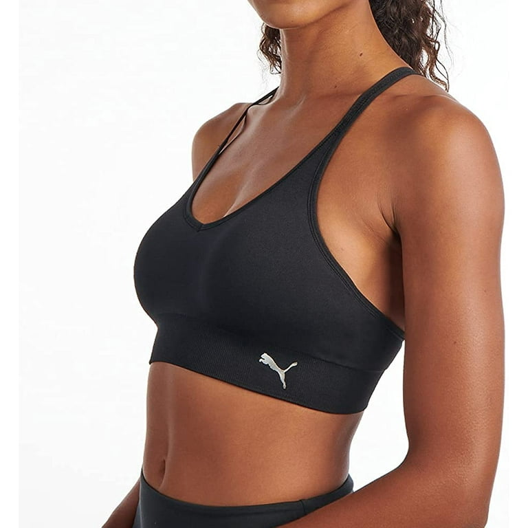 PUMA Seamless Sports Bra Womens black-gray 2-pack Size XL