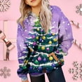 thumbnail image 2 of Tanghaowl Girls Pullover Girl Hoodie Long Sleeve Soft Sweatshirt Christmas Printed Hoody Kids Cute Pullovers Top Clothes for Girls Purple 2-3 Years, 2 of 4