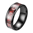 thumbnail image 1 of Anillos para hombre Moda Plata Rueda Celta Alianza de boda de acero inoxidable de titanio 12, 1 of 8