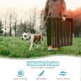 thumbnail image 4 of Freestanding Dog Gate, 4 Panel 80 in Wide 24 in Tall Pet Gates for Dogs, Dog Fences Indoor for House, Stairs, Doorways, Brown, 4 of 14