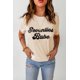 thumbnail image 2 of ABPHQTO Camiseta caqui de manga corta con cuello redondo para mujer Seventies Babe, 2 of 5