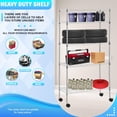 thumbnail image 4 of XPOPR Adjustable Metal Storage Rack with Wheels Mesh Shelving Unit Heavy Duty Storage Shelving Unit Chrome 14"D x 30"W x 60"H, 4 of 9