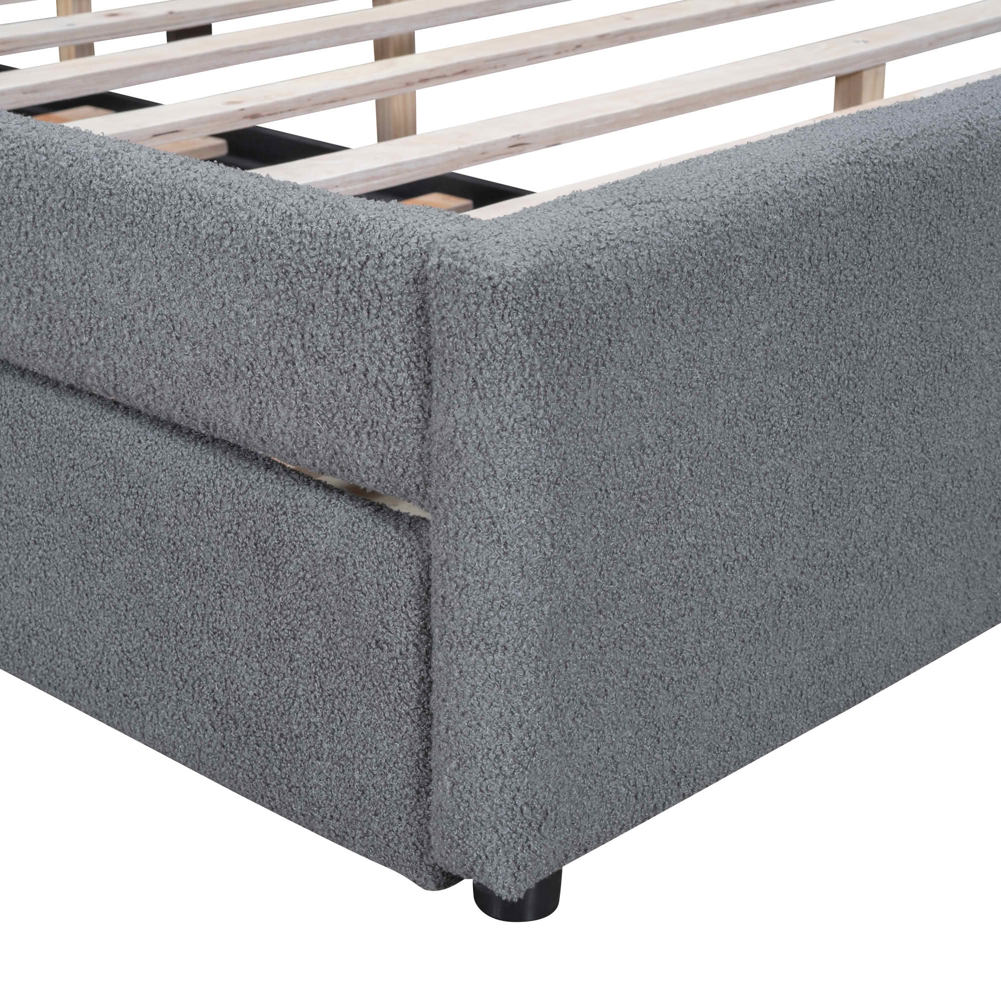 MAYEERTY Sturdy MDF & Particle Board Bed Frame with Extra Sleeping Space & Easy Assembly