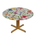 thumbnail image 3 of JEUXUS  Spring Summer Floral Round Tablecloth Flower Table Clothes Multicolor Rustic Reusable Circle Table Cover for Picnic Party Dining Room Home Indoor Outdoor Decor, 3 of 7