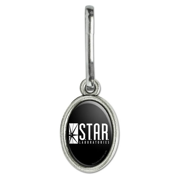 The Flash TV Series STAR Labs Logo Antiqued Oval Charm Clothes Purse Suitcase Backpack Zipper Pull Aid