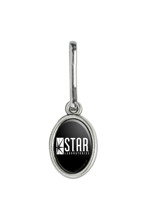 The Flash TV Series STAR Labs Logo Antiqued Oval Charm Clothes Purse Suitcase Backpack Zipper Pull Aid