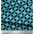 thumbnail image 3 of Soimoi Blue Cotton Duck Fabric Circle Art Geometric Decor Fabric Printed Yard 42 Inch Wide, 3 of 3