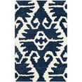 thumbnail image 3 of SAFAVIEH Wyndham Dzvonko Southwestern Wool Area Rug, Royal Blue/Ivory, 8'9" x 12', 3 of 9