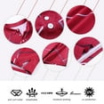 thumbnail image 3 of Sponeed Dry Fit Golf Shirts for Men - Short Sleeve Mens Printed Polo Shirt Red M, 3 of 6