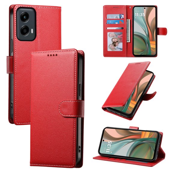 Wallet Case for Motorola Moto G Stylus 5G 2024,Magnetic Closure PU Leather Folio Flip Phone Cover Shockproof Protective Phone Cover