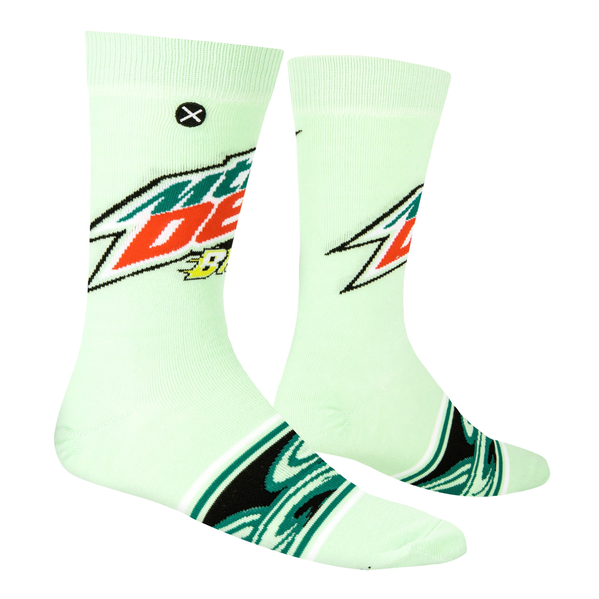 ODD SOX Mountain Dew Baja Blast Novelty Crew Socks Large Size