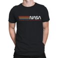 thumbnail image 2 of Officially Licensed Nasa Retro Stripes Logo Men's T-shirt, 2 of 3
