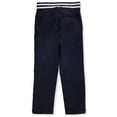 thumbnail image 2 of French Toast Big Girls’ Pull-On Contrast Waist Pants (Sizes 7 – 20) Color: navy Size: 3t, 2 of 2