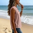 thumbnail image 5 of Womens Summer Tank Tops, Sleeveless Shirts for Women Casual Solid Color Button Down Dressy Blouses Mothers Gifts, 5 of 6