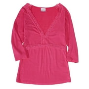 Juniors Lace Criss-Cross Top