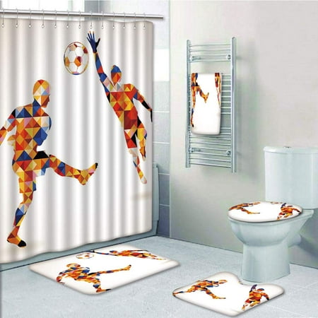 Erehome Sports Abstract Decor With Football Soccer Players In Decor With Football Soccer Players