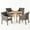 Multi Brown/Teak/Beige, variant on GDF Studio Baldwin Outdoor Acacia Wood and Wicker 5 Piece Dining Set with Cushions, Multibrown, Teak, and Beige