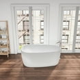 thumbnail image 3 of Vinnova Viana 67" x 31.5" Oval Acrylic Freestanding Soaking Bathtub in Matte White, 3 of 6