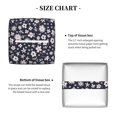thumbnail image 5 of Lsque Daisies Flowers Printed Tissue Box Cover Holder, Facial Paper Organizer Dispenser,Square with Bottom Belt, PVC Leather Decorative Organizer, 5 of 8
