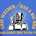 thumbnail image 3 of CafePress - ATTENTION! THIS WELDER HAS A BIG ROD Dark T Shirt - Men's Classic Graphic Cotton T-Shirt, 3 of 4