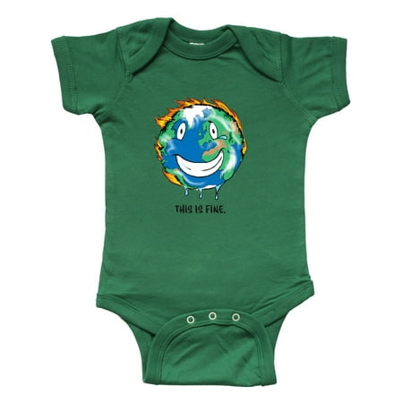 

Inktastic This is Fine Earth on Fire Gift Baby Boy or Baby Girl Bodysuit